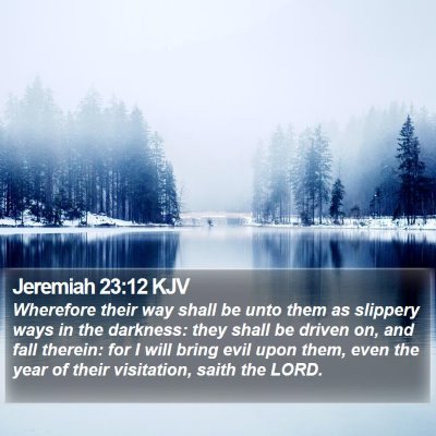 Jeremiah 23:12 KJV Bible Verse Image