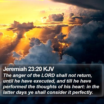 Jeremiah 23:20 KJV Bible Verse Image
