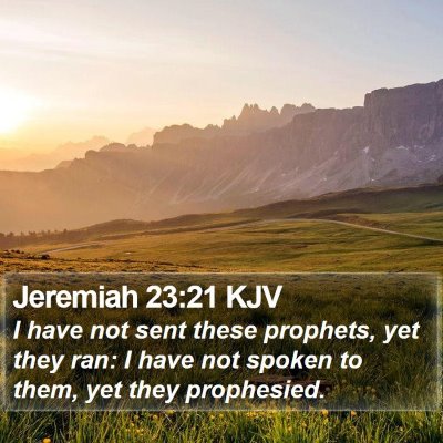 Jeremiah 23:21 KJV Bible Verse Image