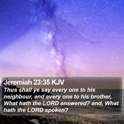 Jeremiah 23:35 KJV Bible Verse Image