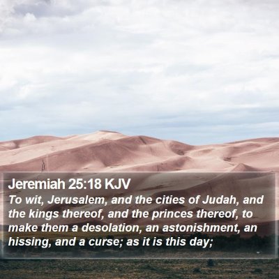 Jeremiah 25:18 KJV Bible Verse Image
