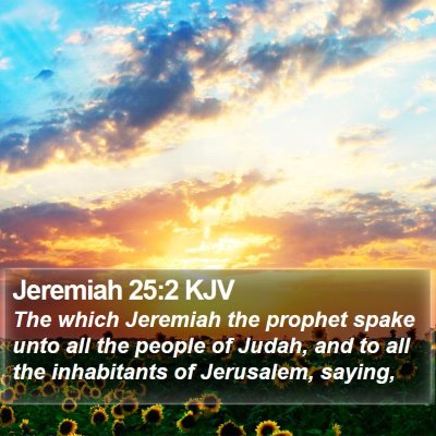 Jeremiah 25:2 KJV Bible Verse Image