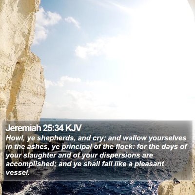 Jeremiah 25:34 KJV Bible Verse Image