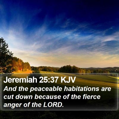 Jeremiah 25:37 KJV Bible Verse Image