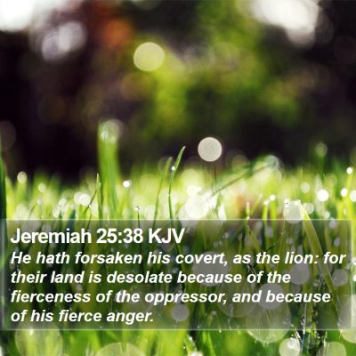 Jeremiah 25:38 KJV Bible Verse Image