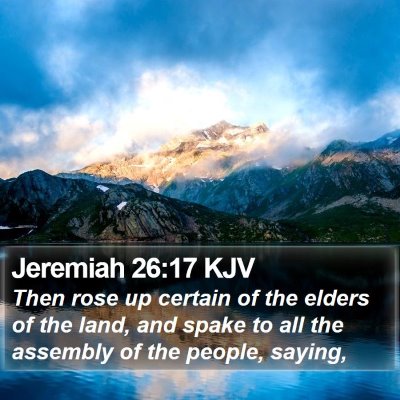 Jeremiah 26:17 KJV Bible Verse Image