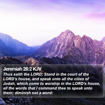 Jeremiah 26:2 KJV Bible Verse Image