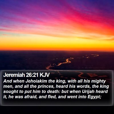 Jeremiah 26:21 KJV Bible Verse Image