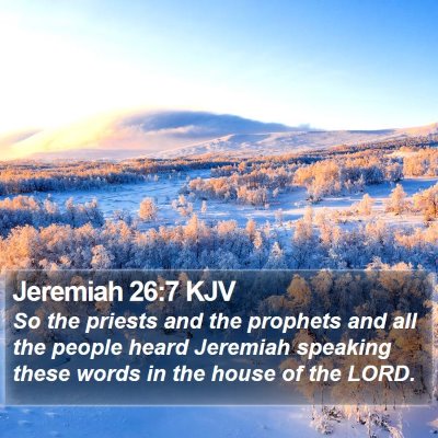 Jeremiah 26:7 KJV Bible Verse Image