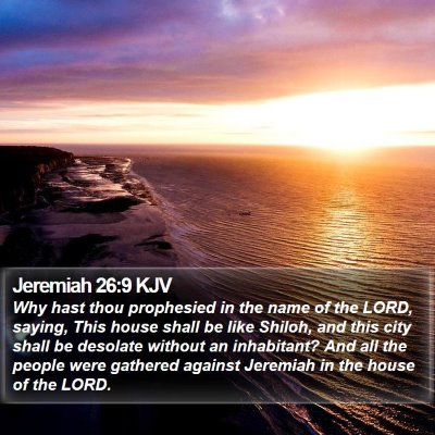Jeremiah 26:9 KJV Bible Verse Image