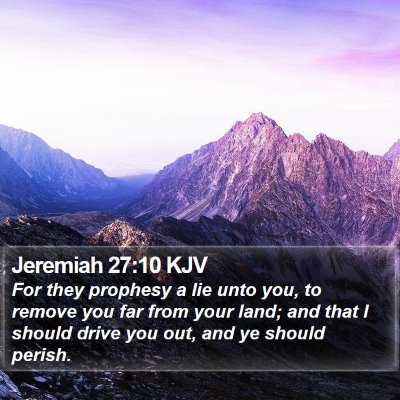 Jeremiah 27:10 KJV Bible Verse Image