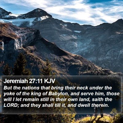 Jeremiah 27:11 KJV Bible Verse Image