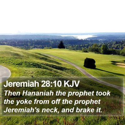 Jeremiah 28:10 KJV Bible Verse Image