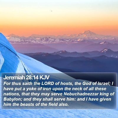 Jeremiah 28:14 KJV Bible Verse Image