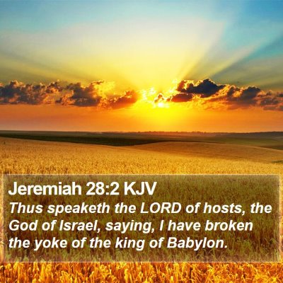Jeremiah 28:2 KJV Bible Verse Image
