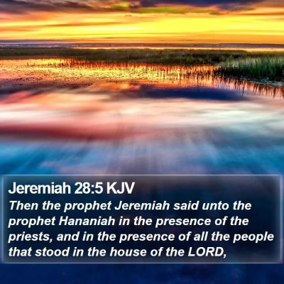 Jeremiah 28:5 KJV Bible Verse Image