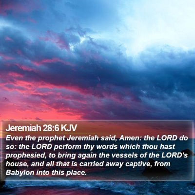 Jeremiah 28:6 KJV Bible Verse Image