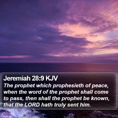 Jeremiah 28:9 KJV Bible Verse Image