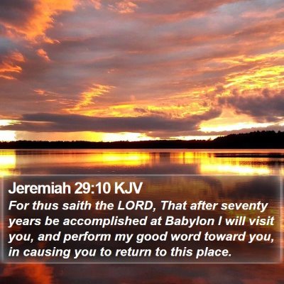 Jeremiah 29:10 KJV Bible Verse Image