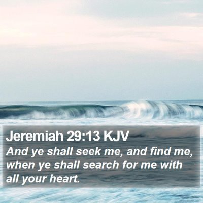 Jeremiah 29:13 KJV Bible Verse Image