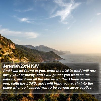 Jeremiah 29:14 KJV Bible Verse Image