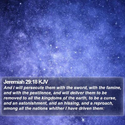 Jeremiah 29:18 KJV Bible Verse Image