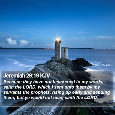 Jeremiah 29:19 KJV Bible Verse Image