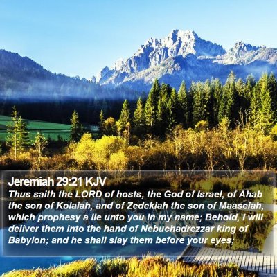 Jeremiah 29:21 KJV Bible Verse Image
