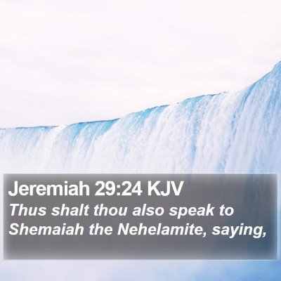 Jeremiah 29:24 KJV Bible Verse Image