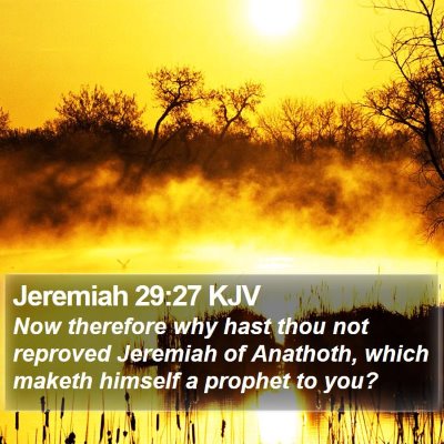 Jeremiah 29:27 KJV Bible Verse Image
