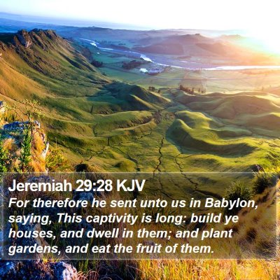 Jeremiah 29:28 KJV Bible Verse Image