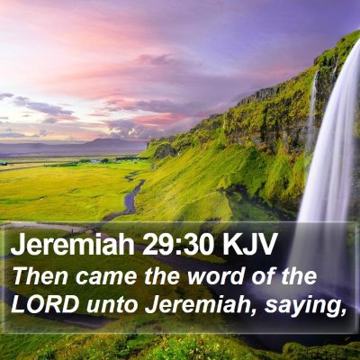 Jeremiah 29:30 KJV Bible Verse Image