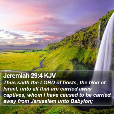 Jeremiah 29:4 KJV Bible Verse Image