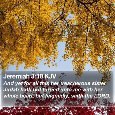 Jeremiah 3:10 KJV Bible Verse Image