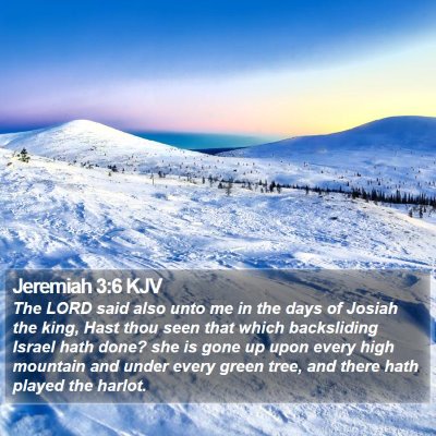Jeremiah 3:6 KJV Bible Verse Image