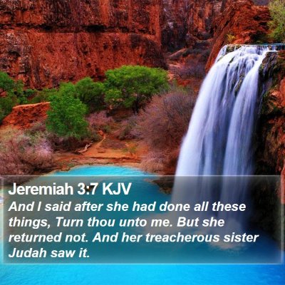 Jeremiah 3:7 KJV Bible Verse Image