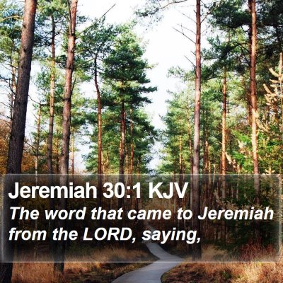Jeremiah 30:1 KJV Bible Verse Image