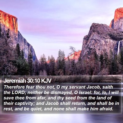 Jeremiah 30:10 KJV Bible Verse Image