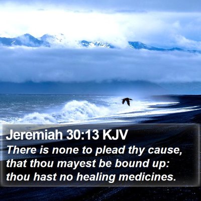 Jeremiah 30:13 KJV Bible Verse Image