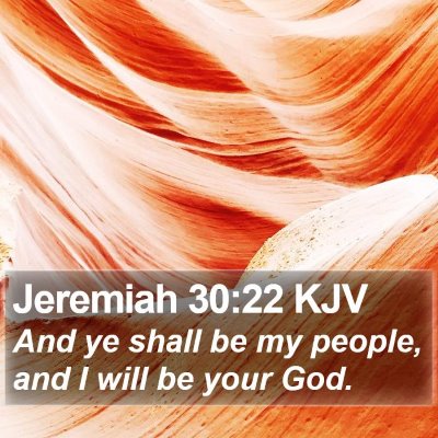 Jeremiah 30:22 KJV Bible Verse Image