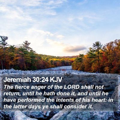 Jeremiah 30:24 KJV Bible Verse Image