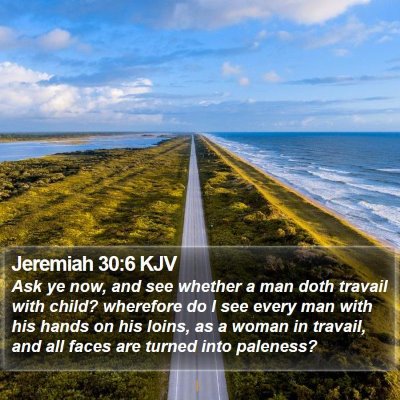 Jeremiah 30:6 KJV Bible Verse Image