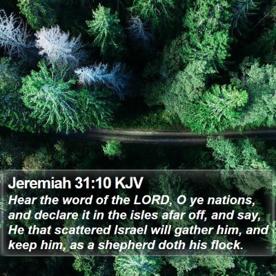Jeremiah 31:10 KJV Bible Verse Image