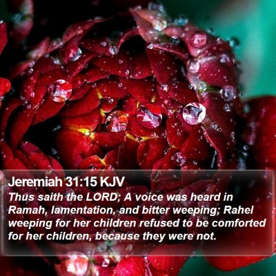 Jeremiah 31:15 KJV Bible Verse Image