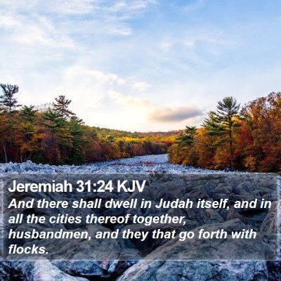 Jeremiah 31:24 KJV Bible Verse Image