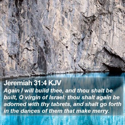 Jeremiah 31:4 KJV Bible Verse Image