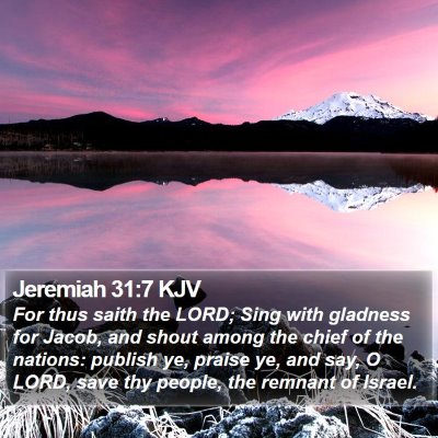 Jeremiah 31:7 KJV Bible Verse Image
