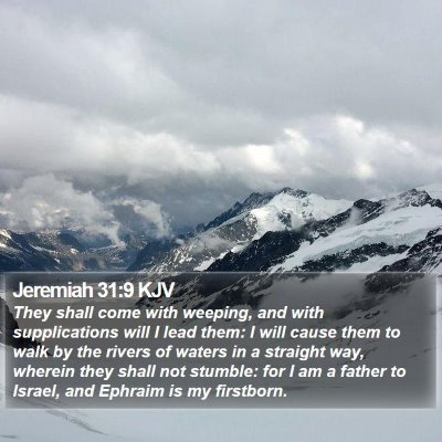 Jeremiah 31:9 KJV Bible Verse Image