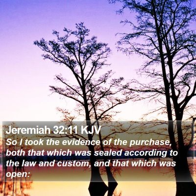Jeremiah 32:11 KJV Bible Verse Image
