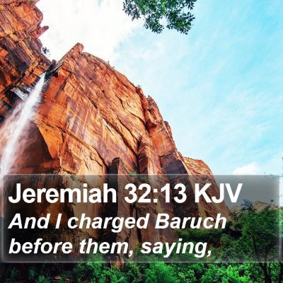 Jeremiah 32:13 KJV Bible Verse Image